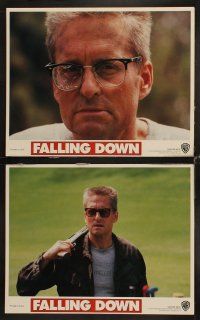 3h196 FALLING DOWN 8 LCs '92 directed by Joel Schumacher, Michael Douglas at war with the world!