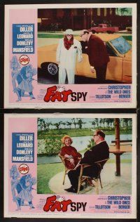3h198 FAT SPY 8 LCs '66 Phyllis Diller, super sexy Jayne Mansfield, a blast of laffs!