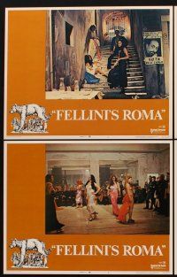 3h619 FELLINI'S ROMA 7 LCs '72 Italian Federico classic, the fall of the Roman Empire!