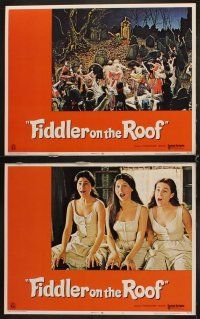 3h205 FIDDLER ON THE ROOF 8 LCs '72 Topol, Norma Crane, Leonard Frey, directed by Norman Jewison!