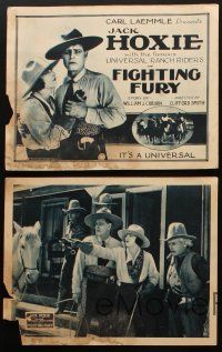 3h669 FIGHTING FURY 6 LCs '24 Jack Hoxie, Helen Holmes & the famous Universal Ranch Riders!
