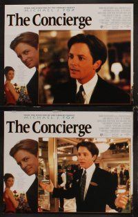 3h217 FOR LOVE OR MONEY 8 English LCs '93 Michael J. Fox & sexy Gabrielle Anwar, The Concierge!