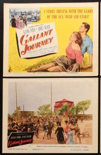 3h222 GALLANT JOURNEY 8 LCs '46 Glenn Ford & sexy Janet Blair, directed by William Wellman