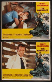 3h223 GAUNTLET 8 LCs '77 Clint Eastwood & Sondra Locke, border art by Frank Frazetta!