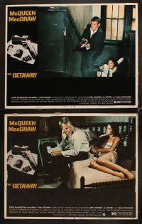 3h623 GETAWAY 7 LCs '72 Steve McQueen, Ali MacGraw, directed by Sam Peckinpah!