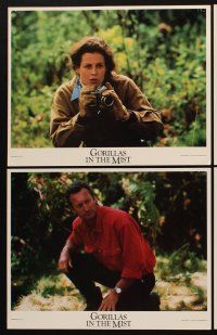 3h624 GORILLAS IN THE MIST 7 LCs '88 Sigourney Weaver as Dian Fossey, in the jungle!
