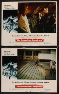 3h238 GROUNDSTAR CONSPIRACY 8 LCs '72 George Peppard, Michael Sarrazin, sci-fi mystery!