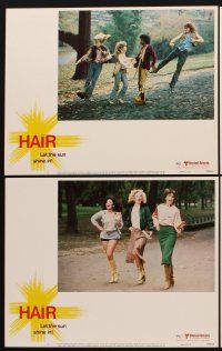 3h627 HAIR 7 LCs '79 Milos Forman musical, Beverly D'Angelo, let the sun shine in!
