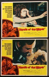 3h242 HANDS OF THE RIPPER 8 LCs '72 Hammer horror, he lives again through his daughter!