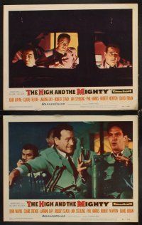3h258 HIGH & THE MIGHTY 8 LCs '54 John Wayne, Claire Trevor, directed by William Wellman!