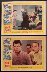 3h677 HIGH TIME 6 LCs '60 Blake Edwards directed, Bing Crosby, Fabian, sexy young Tuesday Weld!