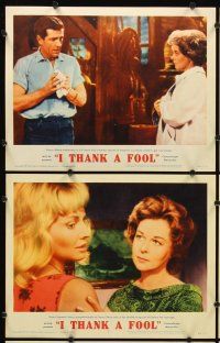 3h268 I THANK A FOOL 8 LCs '62 Susan Hayward would kill for love, Peter Finch may be the fool!