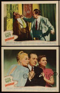 3h757 INTRIGUE 4 LCs '47 George Raft in the Shanghai underworld with 2 dangerous women!