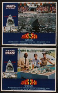 3h290 JAWS 3-D 8 LCs '83 Dennis Quaid, Bess Armstrong, the third dimension is terror!