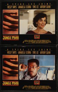 3h298 JUNGLE FEVER 8 LCs '90 Spike Lee, Wesley Snipes, Annabella Sciorra, interracial romance!