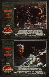 3h299 JURASSIC PARK 2 8 LCs '96 The Lost World, Steven Spielberg, something has survived, dinosaurs