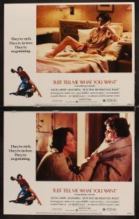 3h301 JUST TELL ME WHAT YOU WANT 8 LCs '80 Ali MacGraw, Alan King, Peter Weller, Myrna Loy, Lumet