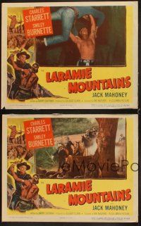3h762 LARAMIE MOUNTAINS 4 LCs '52 Durango Kid Charles Starrett & Smiley fighting Native Americans!