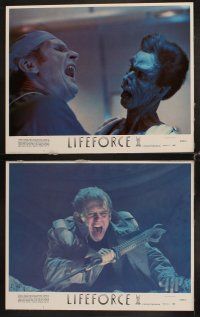 3h322 LIFEFORCE 8 LCs '85 Tobe Hooper directed, space vampires, wild sci-fi horror!