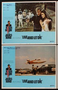 3h635 LIVE & LET DIE 7 LCs '73 Roger Moore as James Bond, Yaphet Kotto, sexy Jane Seymour!