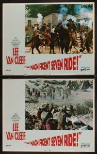 3h334 MAGNIFICENT SEVEN RIDE 8 LCs '72 cowboy Lee Van Cleef, Stefanie Powers, western sequel!