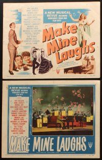 3h335 MAKE MINE LAUGHS 8 LCs '49 Ray Bolger, Jack Haley, Anne Shirley, highlights from RKO hits!
