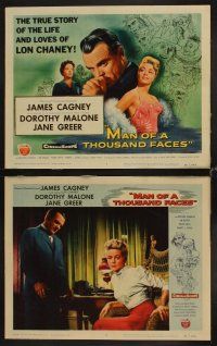 3h336 MAN OF A THOUSAND FACES 8 LCs '57 James Cagney as Lon Chaney Sr., Dorothy Malone, Jane Greer