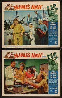 3h347 McHALE'S NAVY 8 LCs '64 wacky images of sailors Ernest Borgnine & Tim Conway!