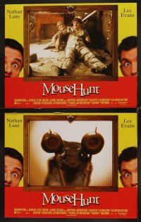 3h359 MOUSE HUNT 8 LCs '97 Nathan Lane, Lee Evans, the squeak shall inherit the Earth!