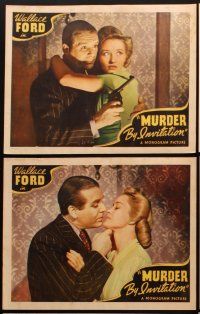 3h683 MURDER BY INVITATION 6 LCs '41 Wallace Ford & Marian Marsh, murder mystery comedy!
