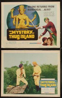 3h366 MYSTERY OF THUG ISLAND 8 LCs '65 Guy Madison on an island of strange rites & inhuman tortures