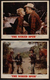 3h773 NAKED SPUR 4 photolobbies '53 James Stewart & sexy Janet Leigh, directed by Anthony Mann!