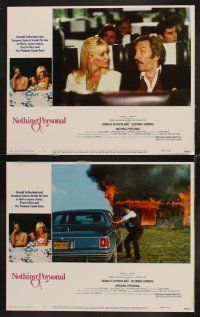 3h382 NOTHING PERSONAL 8 LCs '80 Donald Sutherland & sexy Suzanne Somers, Canadian comedy!