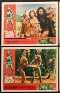3h391 ONE MILLION YEARS B.C. 8 LCs '66 sexy babe Raquel Welch with other cavemen!