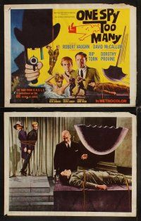 3h392 ONE SPY TOO MANY 8 int'l LCs '66 Robert Vaughn, David McCallum, Provine, The Man from UNCLE