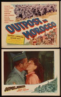 3h397 OUTPOST IN MOROCCO 8 LCs '51 George Raft, Akim Tamiroff, Marie Windsor, Foreign Legion!