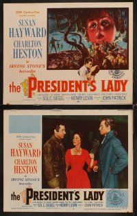 3h418 PRESIDENT'S LADY 8 LCs '53 adulteress Susan Hayward & Charlton Heston!