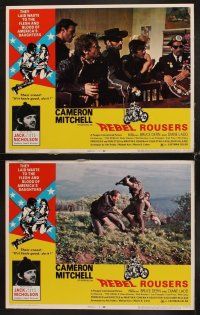 3h428 REBEL ROUSERS 8 LCs '70 Jack Easy Rider Nicholson, Bruce Dern, Cameron Mitchell, bikers!
