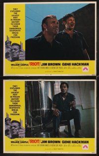 3h436 RIOT 8 LCs '69 Jim Brown & Gene Hackman escape from jail, ugliest prison riot in history!