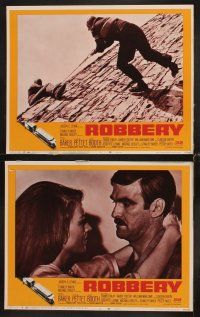 3h439 ROBBERY 8 LCs '67 Stanley Baker, Peter Yates, 3 million pounds says crime pays!