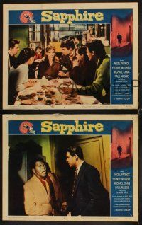 3h840 SAPPHIRE 3 LCs '59 English murder mystery directed by Basil Dearden, don't tell her secret!