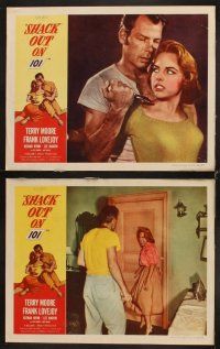 3h648 SHACK OUT ON 101 7 LCs '56 sexy young Terry Moore, Lee Marvin, Frank Lovejoy, 4 men & a girl!