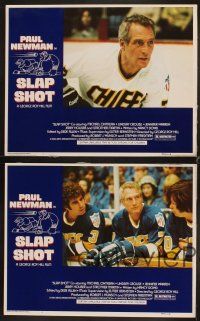 3h783 SLAP SHOT 4 LCs '77 George Roy Hill directed, great images of hockey player Paul Newman!