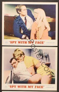 3h845 SPY WITH MY FACE 3 LCs '66 Robert Vaughn, sexy Sharon Farrell & Donna Michele, Man from UNCLE