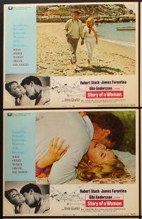3h697 STORY OF A WOMAN 6 LCs '69 sexy Bibi Andersson, Robert Stack, James Farentino