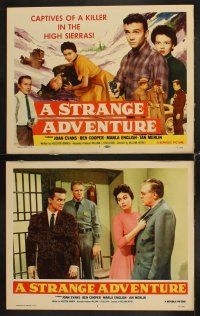 3h489 STRANGE ADVENTURE 8 LCs '56 they're captives of a ruthless killer in the High Sierras!