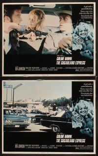 3h497 SUGARLAND EXPRESS 8 LCs '74 Steven Spielberg, every cop in the state is after Goldie Hawn!