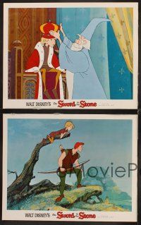 3h786 SWORD IN THE STONE 4 LCs '64 Disney's cartoon story of young King Arthur & Merlin the Wizard!