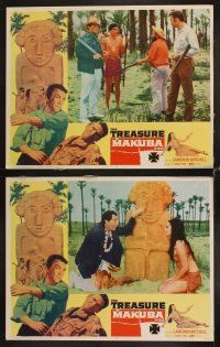 3h546 TREASURE OF MAKUBA 8 LCs '67 Cameron Mitchell, Mara Cruz, loot & lust in the South Seas!