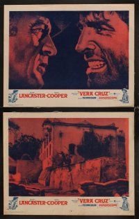 3h556 VERA CRUZ 8 LCs R60s cowboys Gary Cooper & Burt Lancaster, directed by Robert Aldrich!